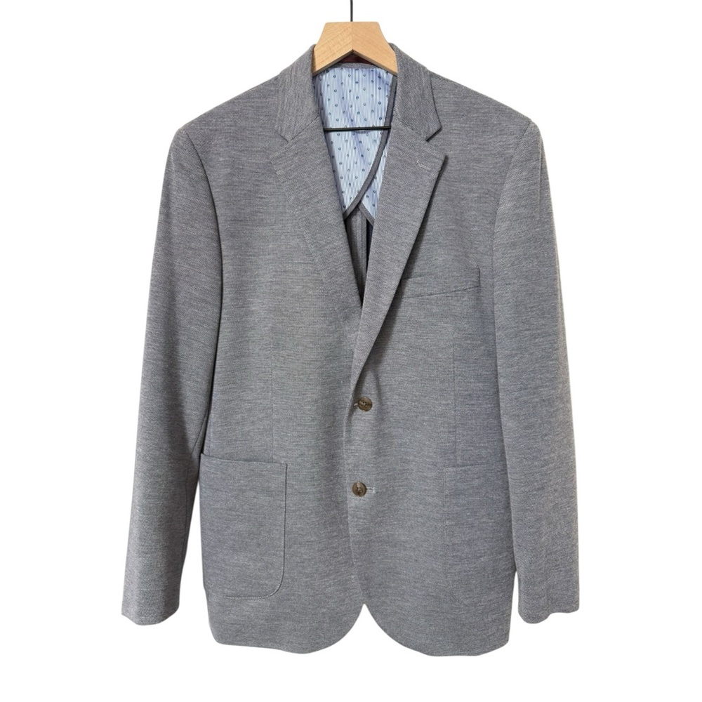 Johnston & Murphy Navy Skull Lined Sports Coat